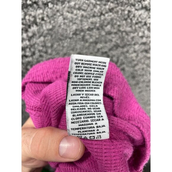 Wildfox Haley Brushed Short Sweater Womens Small Pink Solid V-Neck Raglan SLeeve - Picture 5 of 13